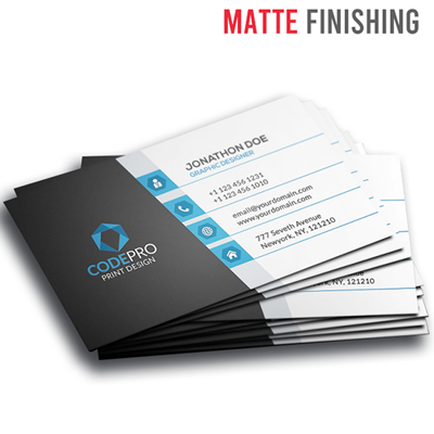 16 pt Glossy/Matte Business cards
